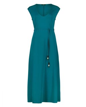 Zero Maxikleid Mit Gürtel - Blau