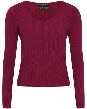 faina Pullover Fashion Look - Rot