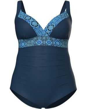 Ulla Popken Badeanzug - Blau