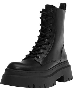 Pull&Bear Schnürstiefelette - Schwarz