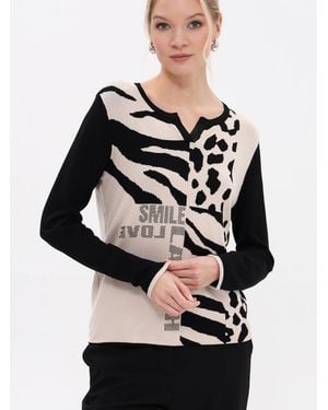 Passioni Pullover - Schwarz