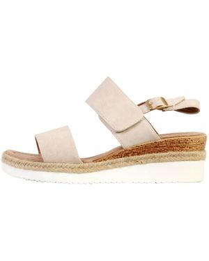 Super Mode Sandale Sandalen Mit Keilabsatz Und Riemchen - Weiß