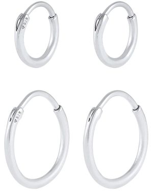 Kuzzoi Ohrringe Creolen - Weiß