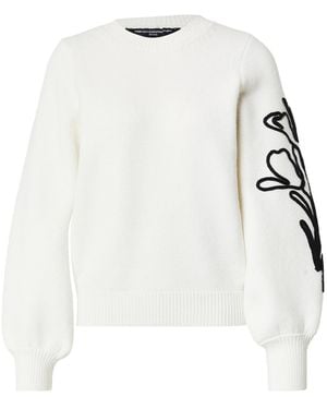 French Connection Shirts & Tops Patrice Floral Embroidered Slv - Weiß