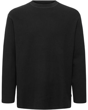 Solid Sweatshirt Sddanton Waffle - Schwarz