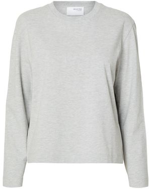 SELECTED Shirt Essential - Grau