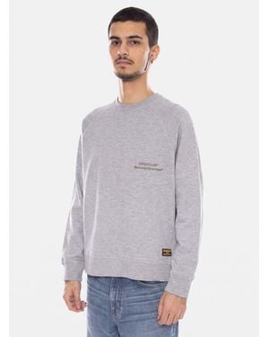 Caterpillar Sweatshirt Varsity Raglan Crew - Grau