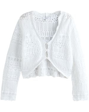 Next Strickjacke - Weiß