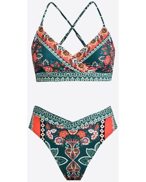 CUPSHE Bikini Paisley - Weiß