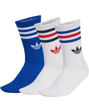 adidas Originals Socken 3-Stripes Crew 3 Pairs - Blau