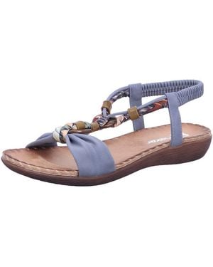 Rieker Sandale Sandalette Damen V7568-14 Echtleder - Blau