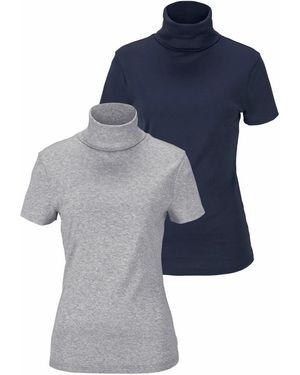 Flashlights Rollkragenshirt (Packung, 2Er-Pack) - Blau