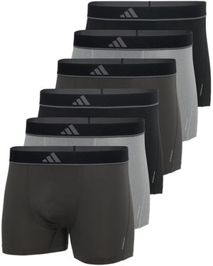 adidas Boxer 6er Pack Active Micro Flex Eco - Schwarz