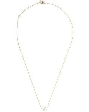 MayTree Kette Kette Vergoldet 18K Mit Einer Perle - Weiß