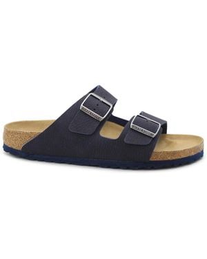 Birkenstock Hausschuh Arizona 1023150 Desert Dust Blu Ciabatte Uomo Fibbie Fasce Vegan - Blau