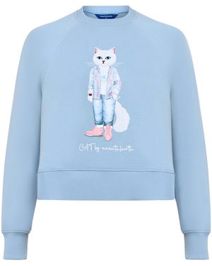 Cat e Lolette Sweatshirt Country Cat - Blau