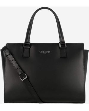 Lancaster Shopper Lancaster Sac Cabas Main Zippe L Smooth Noir - Schwarz