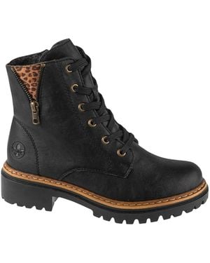 Rieker Schnürstiefel Booties 72617 - Schwarz