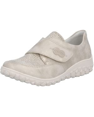 Rieker Klettschuh Slipper, Halbschuh mit floralem Druck - Mehrfarbig