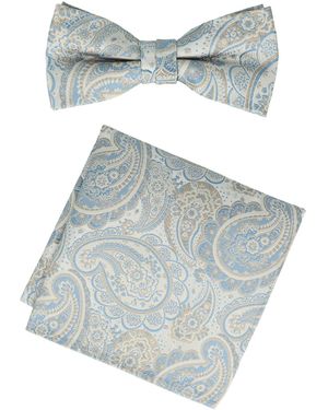 Willen Fliege Set Paisley - Blau