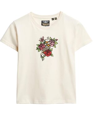 Superdry T-Shirt 'Tattoo' - Weiß