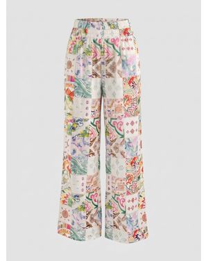 Introvertie VIENNA Hose Johnny Palazzo Silk Pants - Mehrfarbig