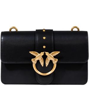 Pinko Schultertasche Love One Mini St. Cl Vitello Seta 105856 - Schwarz