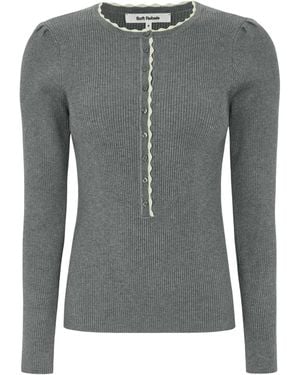 SOFT REBELS Pullover Srjude - Grau
