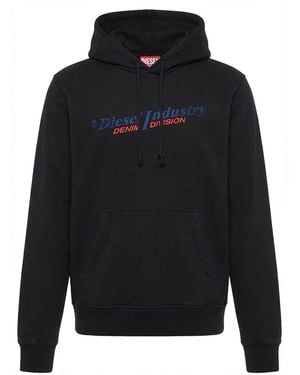 DIESEL Sweatshirt -Ginn-Hood New Industries - Schwarz