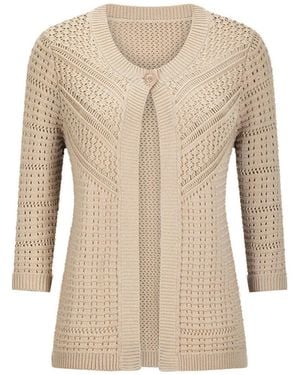 Goldner Strickjacke - Natur
