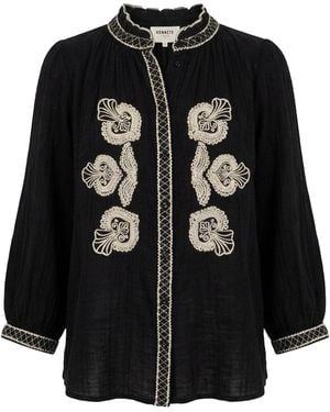 Honnête Atelier Honnte Atelier Bluse Drew Blouse - Schwarz