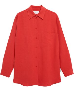 ARMEDANGELS Bluse Maalgaa Lino - Rot