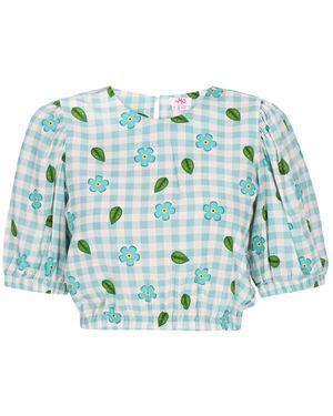 swirly Bluse - Blau