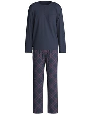 CALIDA Pyjama Lang Relax Comfy - Blau