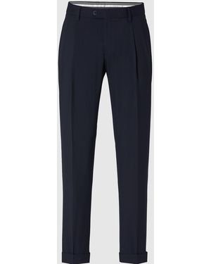 Hiltl Bundfaltenhose Tarmac U - Blau