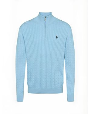 U.S. POLO ASSN. Pullover Umromeo Half-Zip - Blau