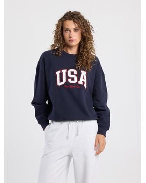 America Today Sweatshirt - Blau