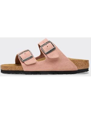 Birkenstock Pantolette Ciabatta Arizona Suede Leather Clay - Pink