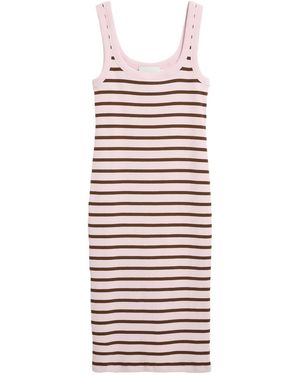 ARMEDANGELS Kleid Rib Stripe - Weiß