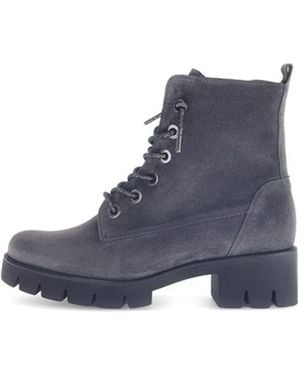 Gabor Schnürstiefel Schnürstiefelette Damen 71.711. Echtleder - Blau