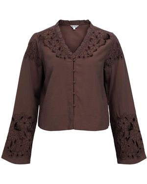 Object Bluse Objisla - Braun