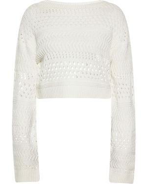 swirly Pullover - Weiß