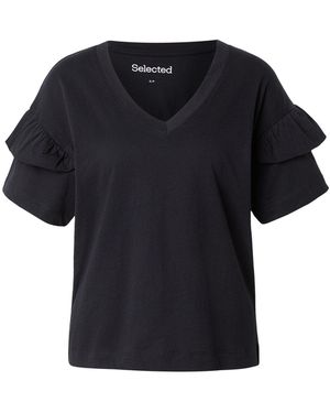 SELECTED T-Shirt Slfjesmines - Schwarz