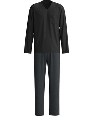 CALIDA Pyjama Relax Streamline - Schwarz