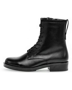 Gabor Boots Schnürstiefelette Damen 71.791.27 Echtleder - Schwarz