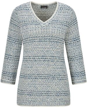 Goldner Pullover - Blau