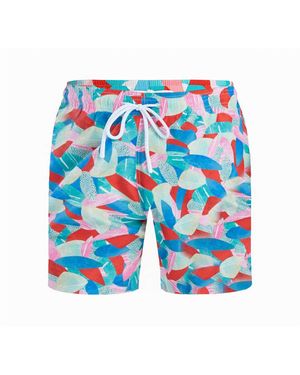 BlackSpade Badeshorts Medium Pattern - Blau