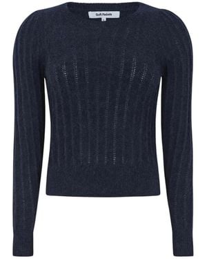 SOFT REBELS Pullover Srtones - Blau
