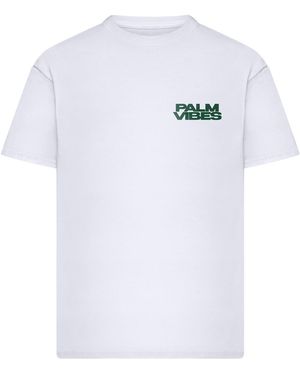 Mister Tee T-Shirt Palm Vibes - Weiß