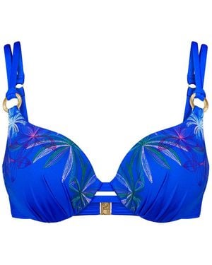Triumph Bügel-Bikini-Top Label Summer Tropics - Blau